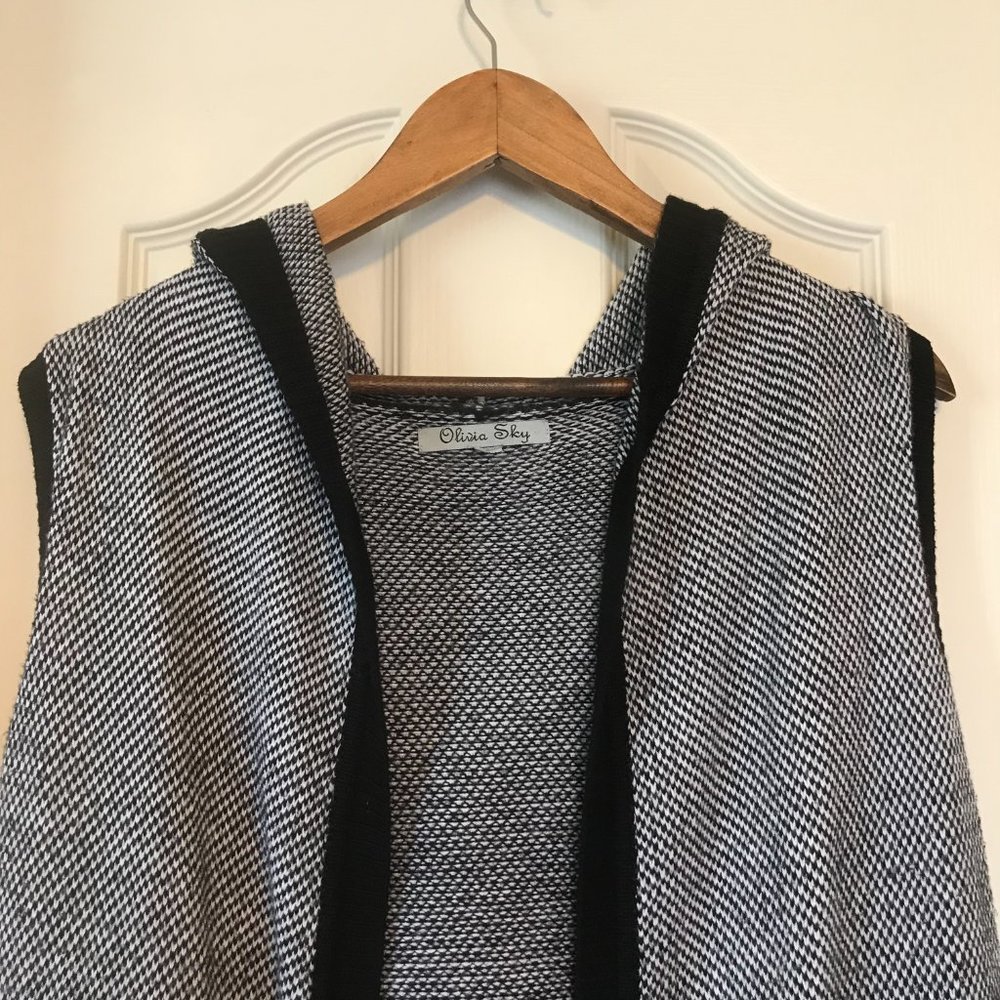 Hooded Sweater Vest/Duster - Picture 2 of 10